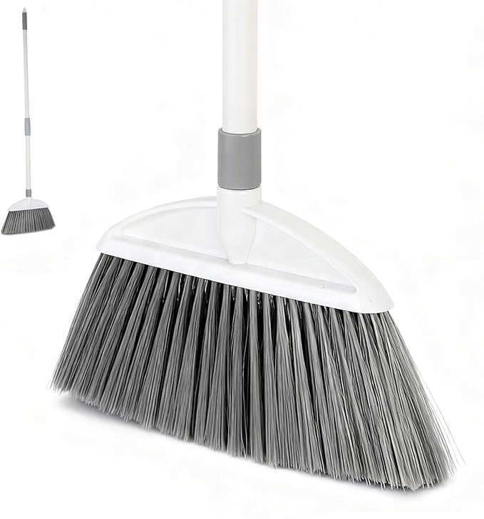 Collapsible Broom for RV, Telescoping Broom with Adjustable Handle, Lightweight and Portable, PET Bristles Sweep Fine Dust, with Hanging Hole, Ideal for Floors, Kitchen, Camping and Outdoor Use