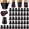 BUMACO Chair Leg Floor Protectors Chair Leg Protectors for Hardwood Floors Silicone Pads Covers to Protect Floors Black-40 Pcs Universal XS (8/16"-15/16")