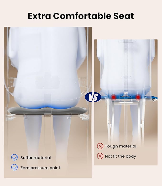 VOCIC Upgrade Electric Floor Lift for Elderly Falls, Heavy Duty Lift Chair with T-stabilized Base, Help You Get Up from Floor, Support Up to 440 LBS, AX15 (Gray)
