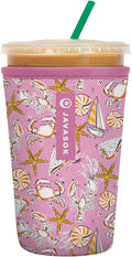 Sok It JavaSok Iced Coffee & Cold Soda Insulated Neoprene Cup Sleeve (Tidal Treasures, Medium: 22-28oz)