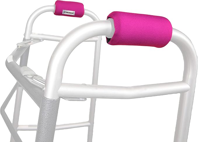 Crutcheze Walker Padded Hand Grip Covers Premium USA Designed Moisture Wicking, Comfort, Fashion, Washable - Standard Walker Handle Cushion - Mobility Aid Accessories