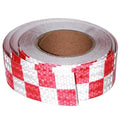 Reflective Tape Red and White 2 inch X 66 feet, Outdoor Waterproof Hazard Conspicuity Warning Industrial Marking Tape