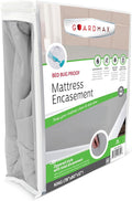 Guardmax Jersey Knitted King Zippered Mattress Encasement - Waterproof & Bed Bug Proof Mattress Protector - Comfortable, Soft, and Noiseless Zippered Bedding - Dust Mite Proof (78 x 80 x 12)