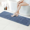 MIULEE Dusty Blue Bathroom Runner Rug 24x60 Inches, Long Bath Mat for Bathroom Floor Bathtub Showers, Machine Washable Absorbent Microfiber Carpet with TPR Anti-Slip Back