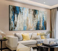 Abstract Canvas Wall Art for Bedroom & Living Room - Modern Grey Wall Paintings & Rustic Canvas Prints - Framed & Ready to Hang - 29" x 58"