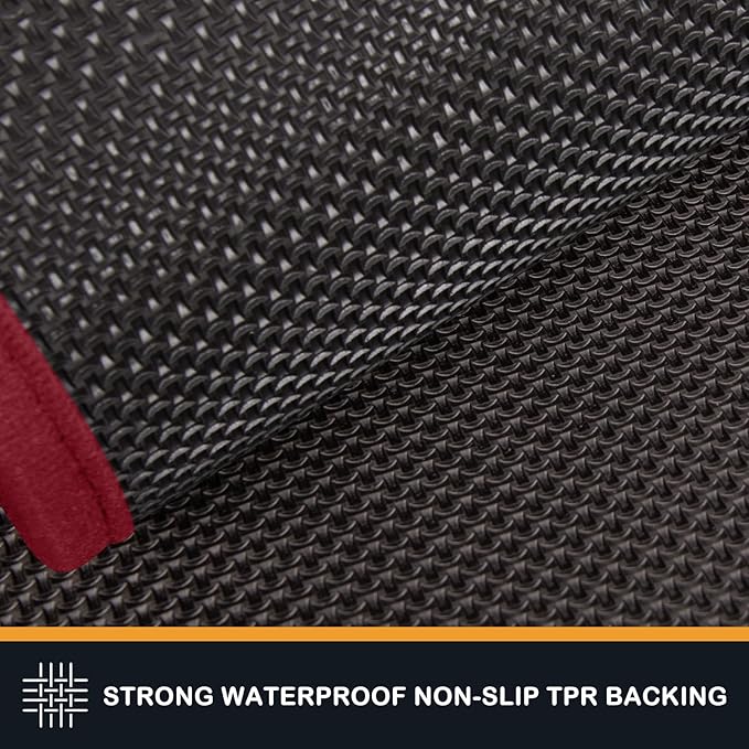 PURRUGS Dirt Trapping Door Mat 24" x 59", Non-Slip Machine Washable Entry Rug, Shoe Scraper, Dog Doormat, Super Absorbent Welcome Mat for Front & Back Door, Muddy Shoes & Paws, Burgundy Red