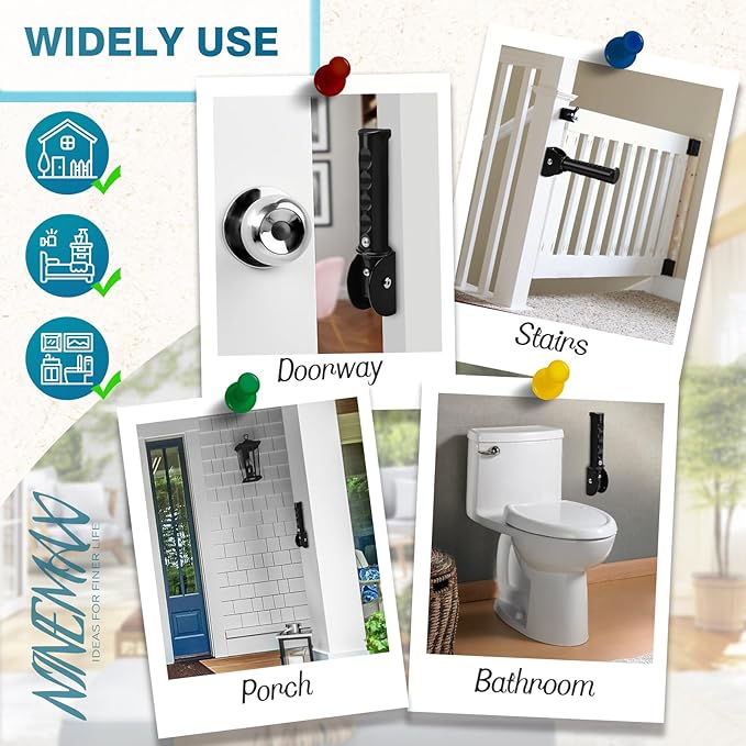 NINEMAX Doorway Assist Handle for Stairs, Flip Up Folding Grab Bar for Wall, Foldable Safety Grab Handle for Elderly/Handicap or People with Balance Issue, Metal Grip Handrail for Seniors