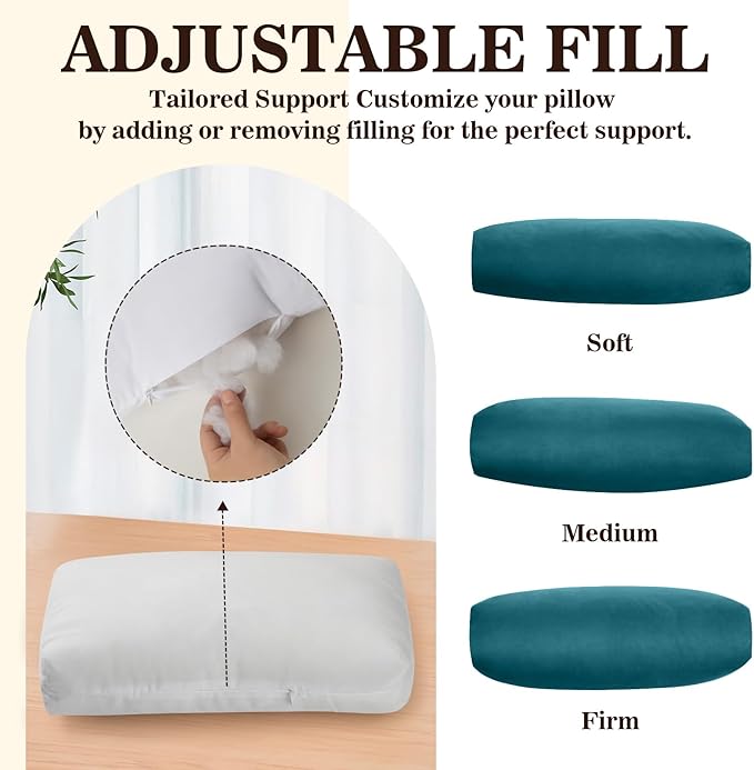 Recliner Headrest Pillow, Adjustable Neck & Head Support Pillow, Soft Velvet Non-Slip Headrest for Recliner, Couch, Chair, Sofa