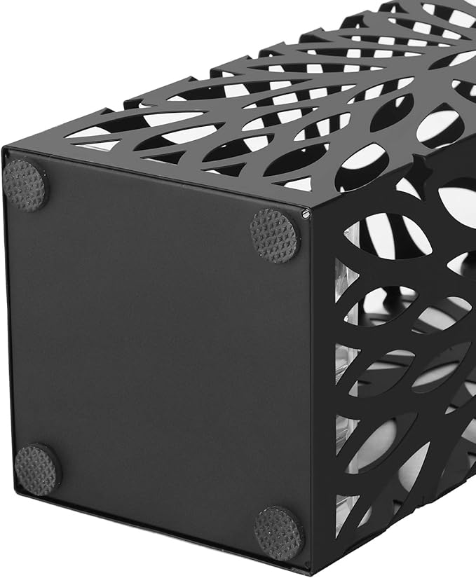 SONGMICS Umbrella Stand, Umbrella Holder for Entryway, Steel Square Umbrella Rack Organizer Freestanding, for Canes Walking Sticks, with a Detachable Drip Tray, 4 Hooks, Black ULUC48B