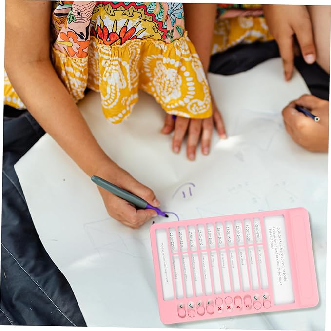 DIY Chore Chart and Reminder Board for Student Memo Board for Home and Classroom Organization Develop Habits and Management Skills Pink English Version