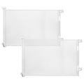 2-Pack Retractable Baby Gate for Stairs-33”Height, Expands up to 55”Width-Safety Gate for Infants, Toddlers, Dogs & Pets-Easy Install, Secure Closure, White Mesh Design for Indoor & Outdoor Use