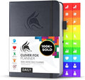 Clever Fox Daily Planner – Undated Planning Notebook with Hourly Schedule & To-Do List – Personal Day Task & Work Organizer, 6 Months (Silver Black)