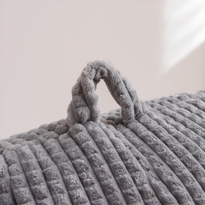 Holawakaka Reading Pillow for Bed and Sofa Couch Sitting Up, Backrest Pillows with Arms for Kids Teens Adults, Back Support Cushion for Lounging, Watching TV, Working on Laptop, Grey