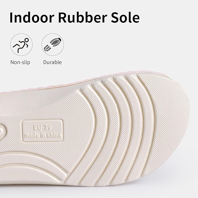 Litfun Orthopedic House Slippers for Women Adjustable Arch Support Indoor Slippers Open Toe Corduroy Bedroom Shoes