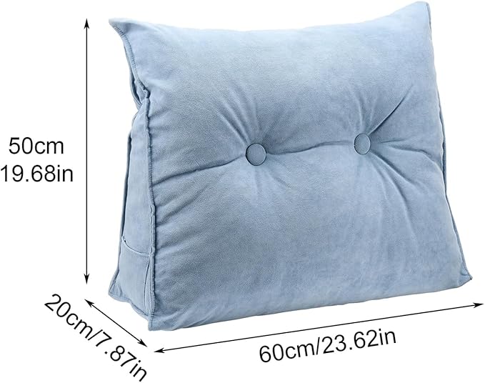 GOTOTOP Large Bolster Cushion Headboard Pillow, Soft Plush Back Support Bed Rest Pillow for Reading and Watching TV, 605020cm (#3)