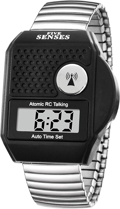 FIVE SENSES - English Atomic Talking Watch, Easy to use for Seniors Blind Men Women, Loud Talking Watch with Sound for Vision Impaired, Watches for Elderly Women, Blind People Products 1095