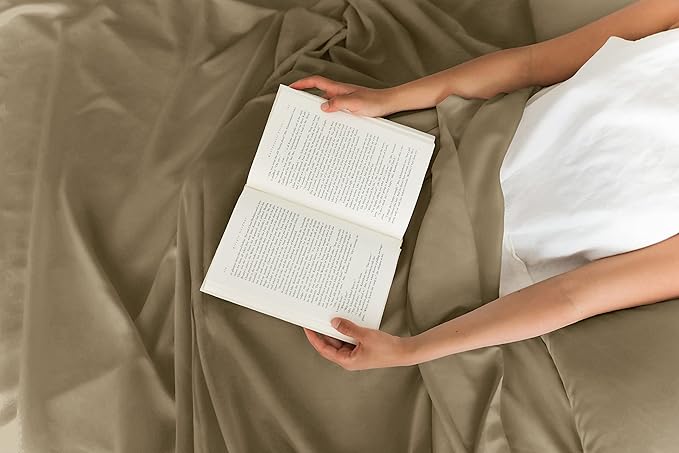 Twin 4 Piece Sheet Set - Cooling & Breathable Bed Sheets - Hotel Luxury Bed Sheets for Women, Men, Kids & Teens - Comfy Bedding with Deep Pockets & Easy Fit - Soft and Wrinkle Free - Twin Khaki Sheets