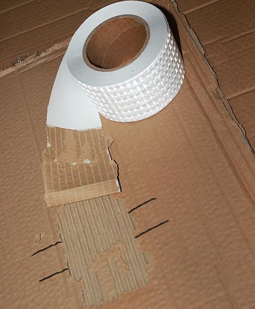 White Reflective Tape Outdoor Waterproof 3 inch, High Visibility Hazard Conspicuity Safety Industrial Marking Tape (66 feet)