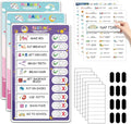 3-in-1 Bedtime/Morning/Daily Routine Chart for Kids, Magnetic Chore Chart, Visual Schedule, Funny Kids To-Do List, ADHD Tools