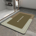 Bath Mat, Quick-Drying Non-Slip Thin Bathroom mat Super Absorbent Bath mats Rug-Bath Mats for Bathroom Floor Bathtub Vanity-Bathmat Bath Rug Easy Care Khaki 27.5" x15.7"