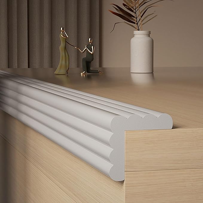 Edge Corner Protector, W-Shaped Sharp Edge Safety Corner Edge Foam Padding, Edge Guards Bumpers, Proofing Furniture Edge Protector for Table Edges & Sharp Corners(Gray,3 Pack)
