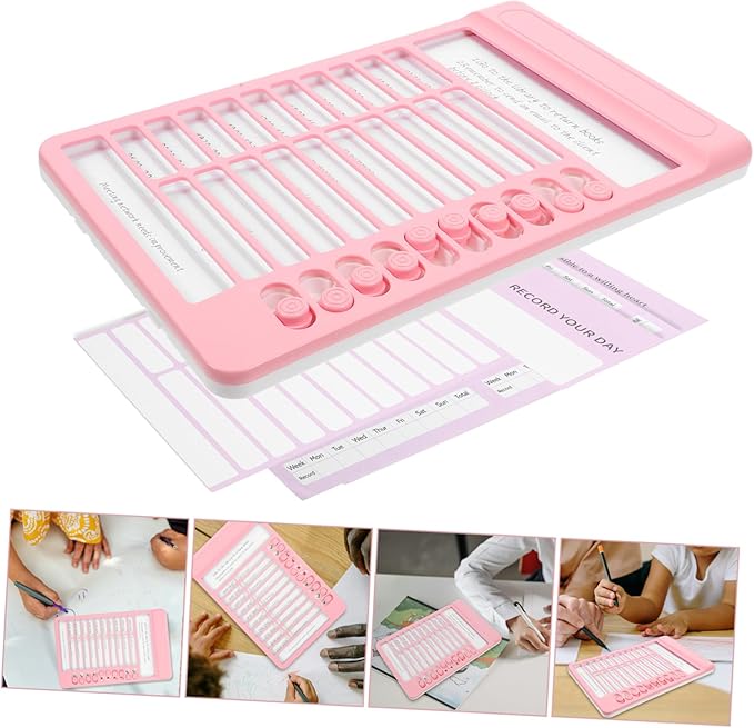 Uonlytech Student Behavior Chore Chart Portable 2-in-1 DIY Reminder and Schedule Board for Boys and Girls Multi-functional Habit Tracker for Classroom and Home