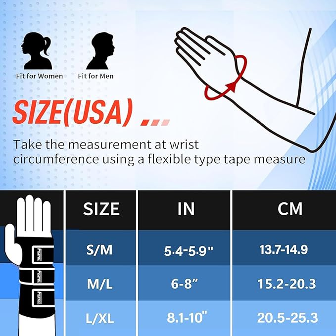 FEATOL Wrist Brace Hand Brace, Carpal Tunnel Wrist Splint Night Support for Women Men, Pain Relief Support -Tendonitis, Arthritis, Sprain, Left Hand, Medium/Large