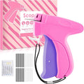 Stitch Gun for Clothes - Handheld Stitch Tag Gun Quick Clothing Fixer - Mini Sewing Kit Micro Tagging Gun - Includes 6 Needle, 1000 Black Fasteners & 1000 White Fasteners (Pink-Purple)