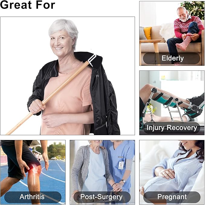 27" Dressing Stick, Sock Remover Tool, Independent Living Aid, Dressing Aids for Shoes, Socks, Shirts, and Pants