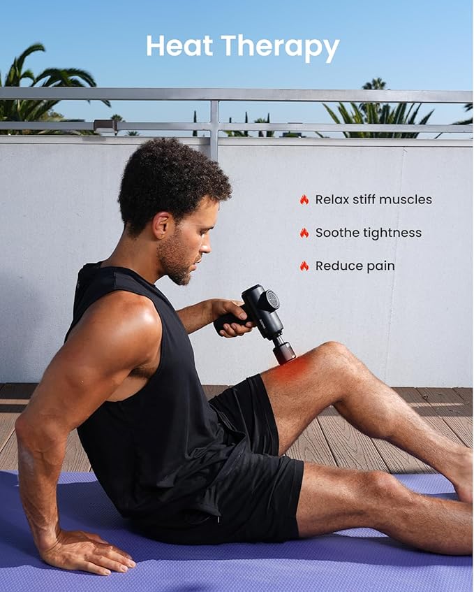RENPHO Active Thermacool 2 Massage Gun with Heat and Cold, New Year's Gifts, [2026 Upgraded] Percussion Deep Tissue Handheld Neck Massager, FSA Approved, Muscle Masajeador for Men Women Athletes HSA