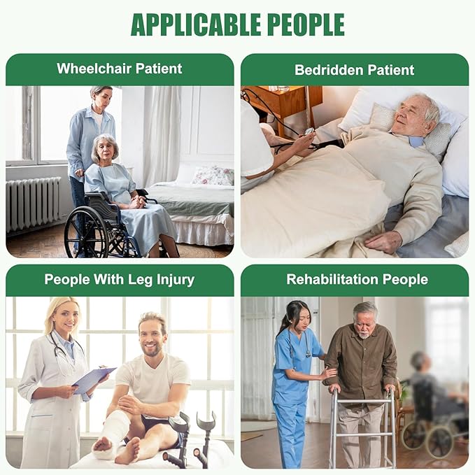 Rhino Valley Gait Belt Transfer Belt for Senior with 7 Handles, 59" Anti-Slip Transfer Belt for Elderly, Lift Belt with Quick Release Buckle, Medical Nursing Safety Patient Assist, Green Lily