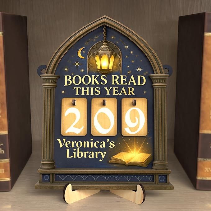 Custom Books Read This Year Wooden Sign, Reading Tracker Book Counter, Personalized Home Library Decor, Bookshelf Accessories, Bookworm Gift for Book Lovers, Readers, Teachers