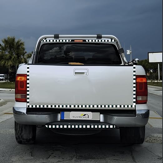 Black White Reflective Tape 2 inch X 66 feet, Outdoor Waterproof Hazard Conspicuity Warning Industrial Marking Tape