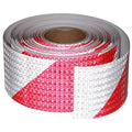 Reflective Tape Red and White 4 inch X 166 feet, Outdoor Waterproof Hazard Conspicuity Safety Industrial Marking Tape
