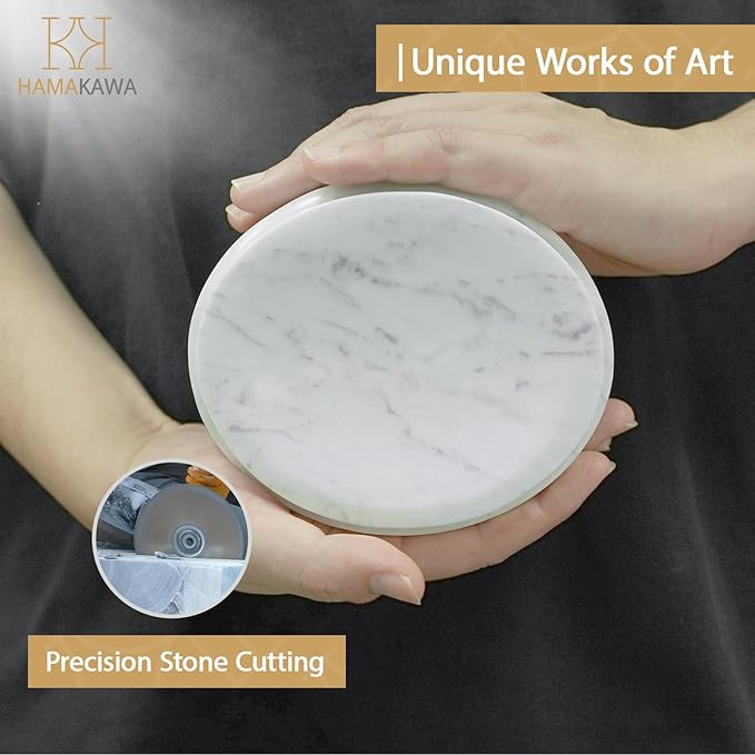 Oval Natural Marble Soap Dish, Carrara White Stone Jewelry Dish 5 Inch, Bathroom Shower Soap Holder, Modern Sponge Holder, Bar Soap Saver Tray, Kitchen, Easy to Clean