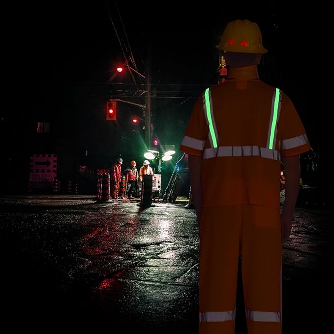 A-SAFETY Orange X Small Glow High vis Reflective safety Vest Class 3