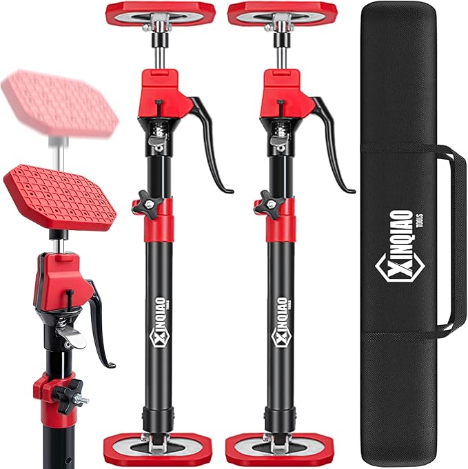 XINQIAO Cabinet Jacks for Installing Cabinets, Heavy Duty Third Hand Tools Adjustable Support Pole from 18.5 in to 29.5 in, 2 PCS