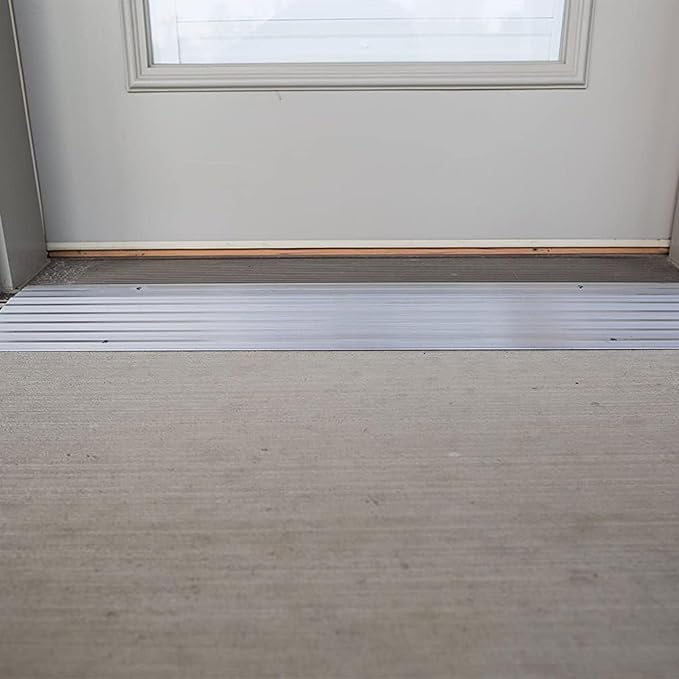 EZ-ACCESS - Threshold Ramps for Doorways - Portable Wheelchair Ramp for Home Steps, Aluminum Door Threshold Sliding Doors, and Wheelchair Access - Adjustable Modular Transitions, 1.5" Rise