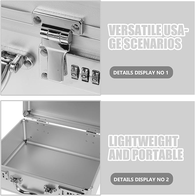 Combination Lock Medicine Box: Aluminum Alloy Medication Organizer with Handle - Medical Chest Storage Container for Home and Office Use