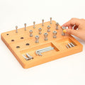 Wooden Pegboard for Finger Dexterity, Finger Strength Trainer for Grip Strength Training for Fingers, Wrists, and Hands for Home, Office, Gym, Climbing, Athletes, Musicians, and Therapy