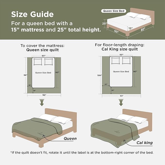 Bedsure California King Comforter Set - 7 Pieces Reversible Forest Green Bedding, Bed Set for All Seasons, Bed in a Bag with Down Alternative Comforter, Sheets, Pillowcases & Shams