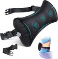 Inflatable Lumbar Pillow for Airplane Travel Lumbar Support Pillow for Car, Office Chair Back Support Office Chair Back Support for Reducing Lower Back Pain (Black)