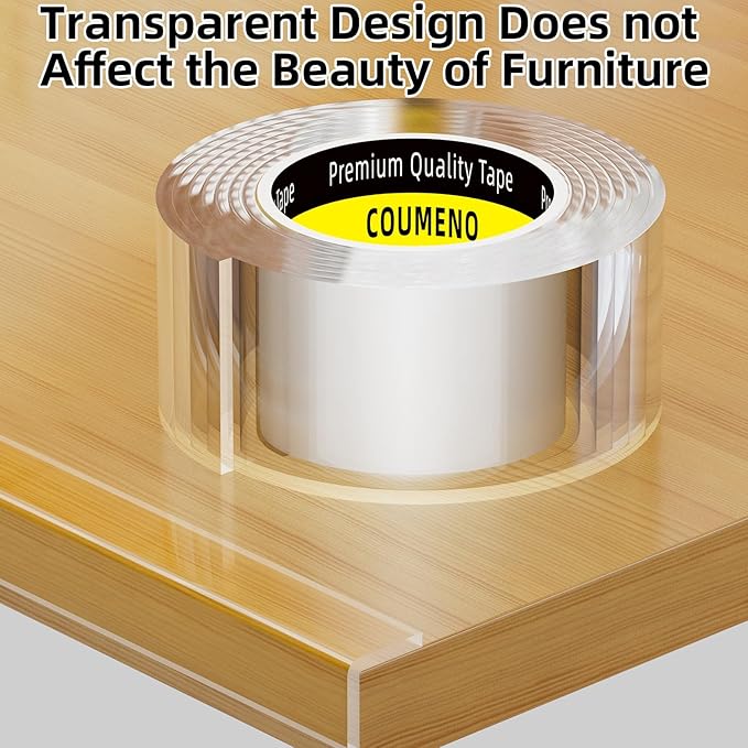 2Pack Clear Edge Protector,Safe Corner Protector, Anti-Sharp Edge Protector, for Furniture, Drawers, Tables, Cabinets 2inX6.6FT