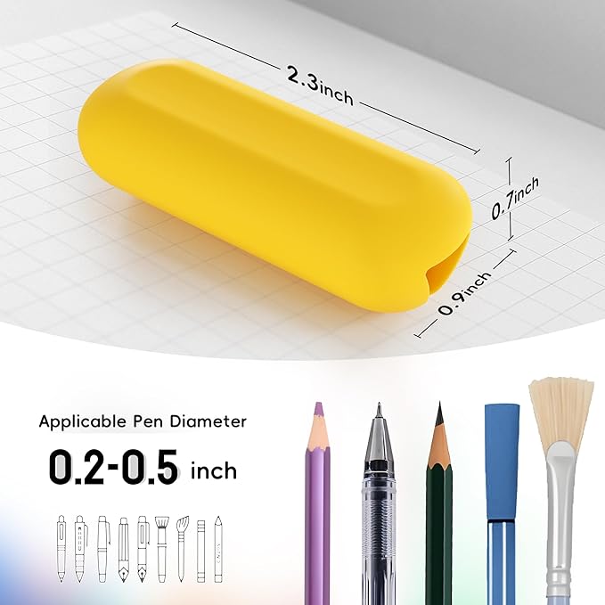 ELETIUO 5-Pack Colorful Weighted Pencil Grips – 1oz Silicone Handwriting Aid for Kids, Elderly & Special Needs – Improves Penmanship for Autism,ADHD,Tremors,Dyspraxia & Fine Motor Skills