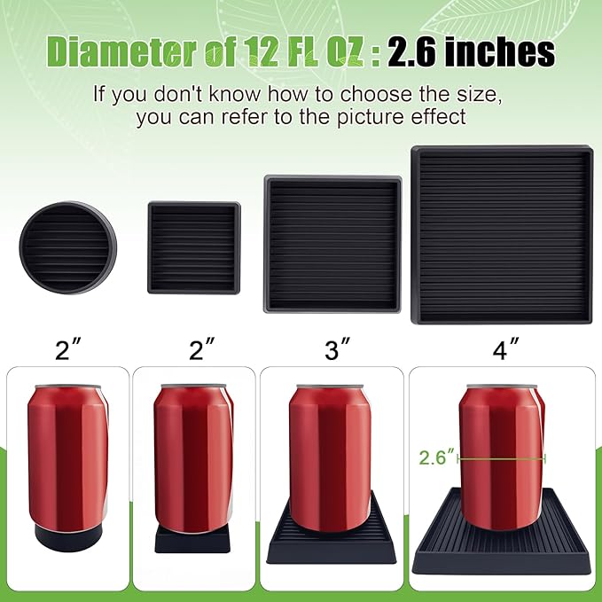 xxxHOLIC Non Slip Furniture Pads for Hardwood Floors, 2 * 2 Inch Black, Set of 4, Rubber Bed Stoppers to Prevent Sliding, Furniture Coasters for Protecting Floors from Scratches and Reduce Noise