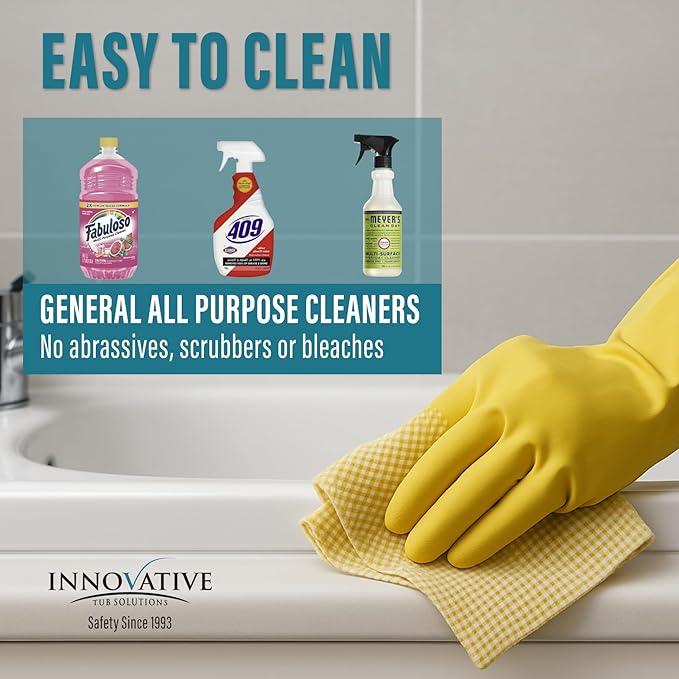 Tub Guard Anti Slip - Clear Bathtub & Shower Grip Textured Non Slip Coating for Slippery Tubs or Shower Floors - 1 Gallon (90 Tubs or Shower Pans)