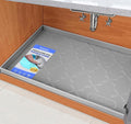 SIKADEER 34" x 19" Under Sink Mat Waterproof, Silicone Mat Kitchen Drawer Shelf and Cabinet Liner, Sink Protector for Kitchen Organizers and Storage, Boot Tray Pet Food Mats