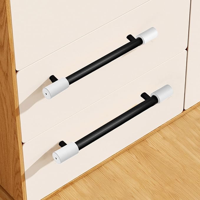 12 Pack Anti-Collision Corner Drawer Bumpers, Silicone Protector for Cabinet Handle, Silicone Cabinet Pull Covers (White)