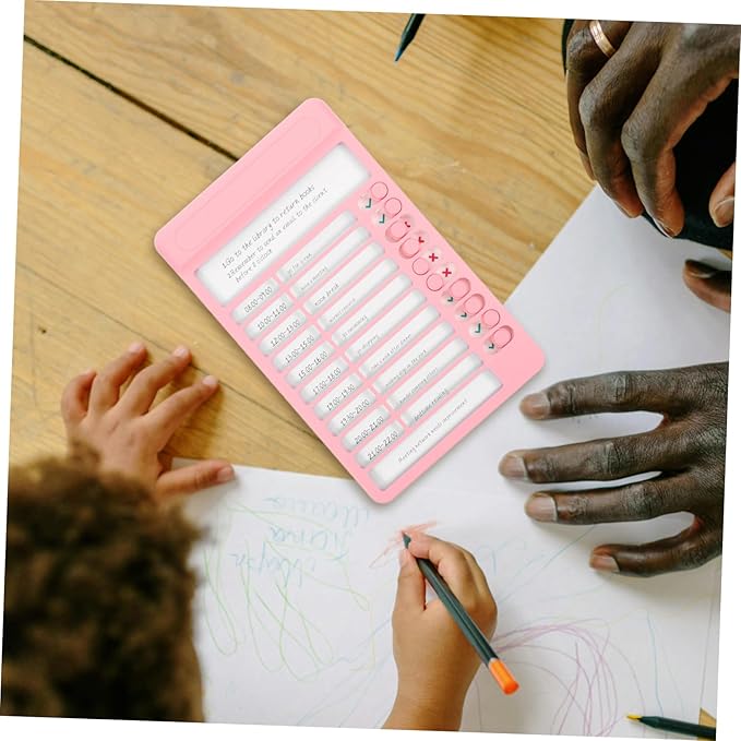 DIY Chore Chart and Reminder Board for Student Memo Board for Home and Classroom Organization Develop Habits and Management Skills Pink English Version
