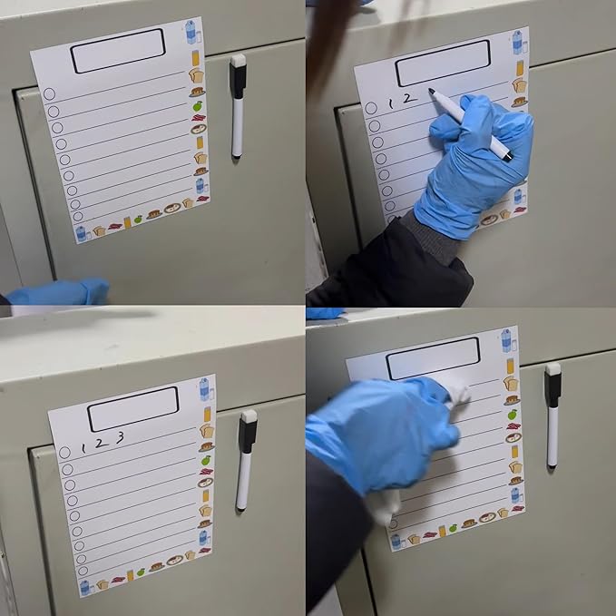 Magnetic Whiteboard for Fridge 3-Pack - 8.27"x5.8" Reusable Dry Erase Freezer Inventory to-Do List & Shopping List for Refrigerator - 2 Extra Fine Point Markers Included
